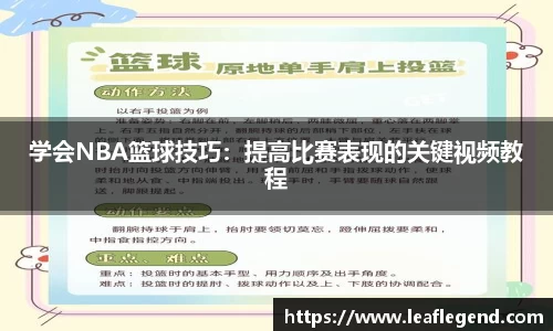 学会NBA篮球技巧：提高比赛表现的关键视频教程